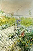 Carl Larsson i kakstradgarden oil painting